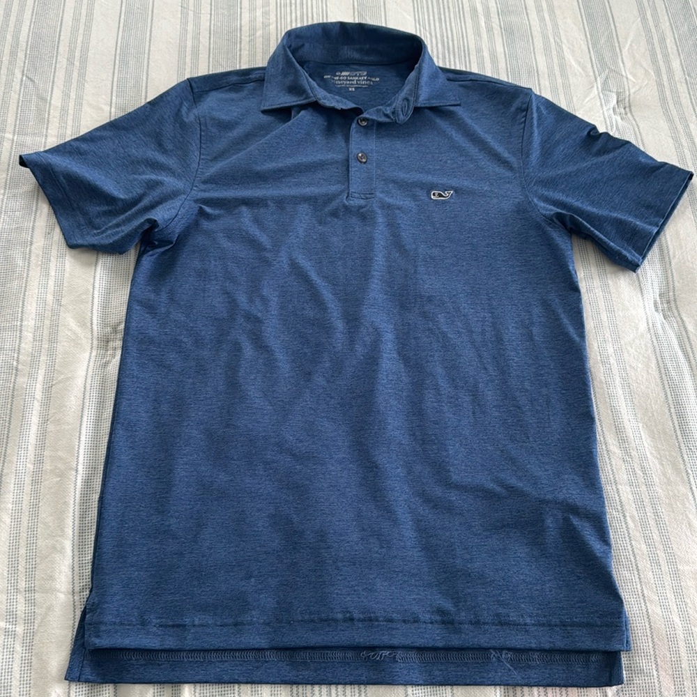 Vineyard Vines Shirt Mens XS Blue On The Go Sankaty Polo - Picture 3 of 9